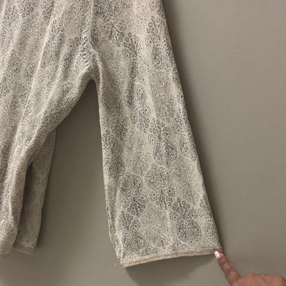 NEXT 90’s vintage shimmering Beige Knit Top - Picture 5 of 7